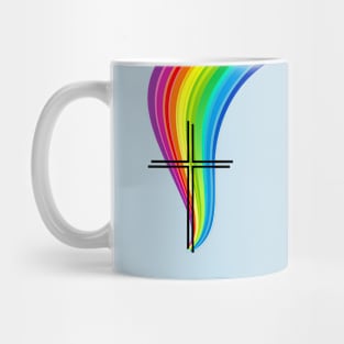 Cross Rainbow Flame 01 Mug
